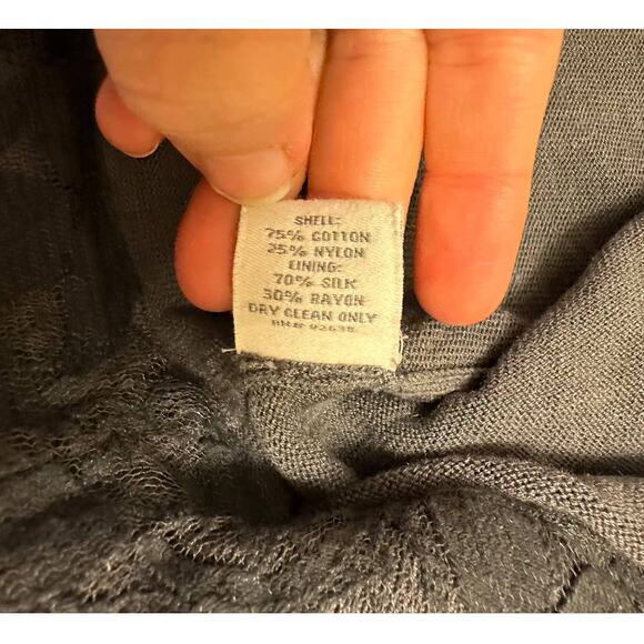 Fossil Woman's Short Sleeve Lace Gray Single Button Cardigan Size Small - Picture 5 of 6